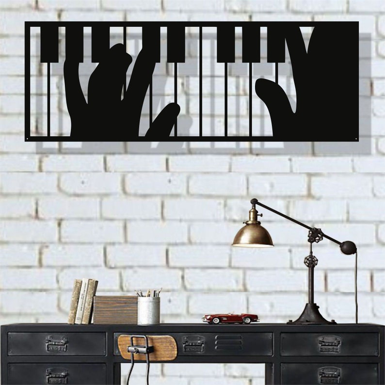 Metal Wall Decor Piano Time Metal Piano Wall Art Music Etsy