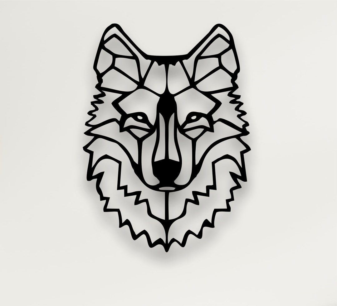 Metal Wall Decor, Metal Wolf Head Decor, Animal Art, Wall Hanging, Home