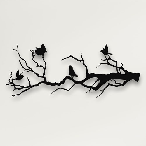 Swallows on a Wire Metal Wall Decor. Metal Birds Interior Etsy