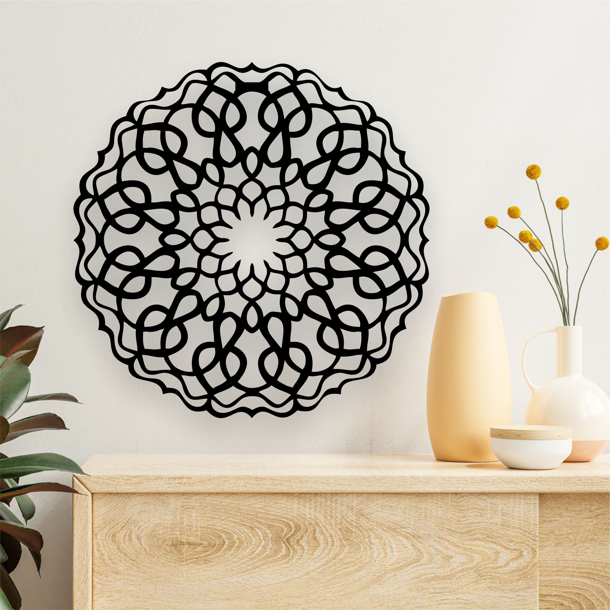 Metal Wall Art Mandala Decor Metal Mandala Wall Art Bohemian Etsy