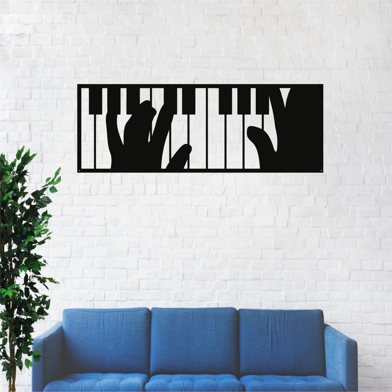 Metal Wall Decor Piano Time Metal Piano Wall Art Music Etsy