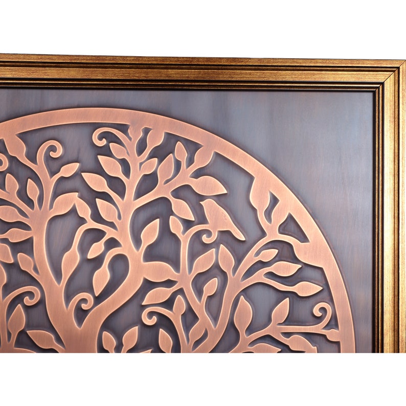 Copper Relief Wall Décor Family Tree Wall Art Copper Wall Etsy