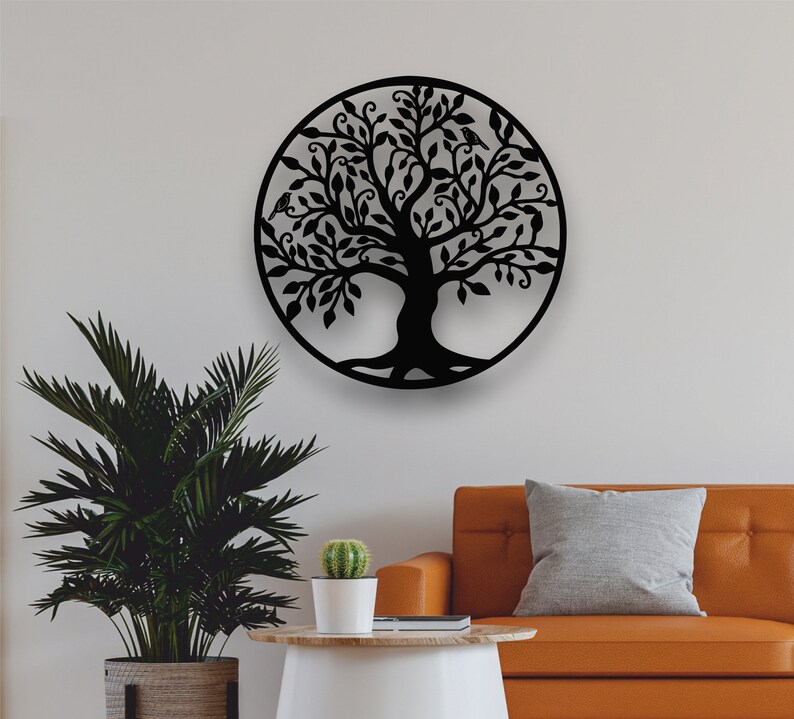 Metal Family Tree Decor Metal Wall Art Tree of Life Etsy