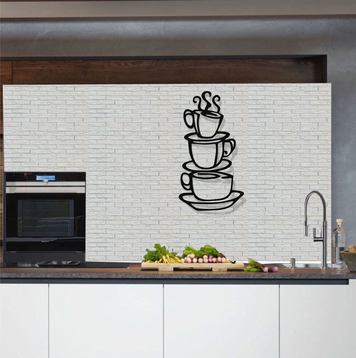 Metal Wall Art Coffee Cups Wall Decor Metal Wall Decor - Etsy