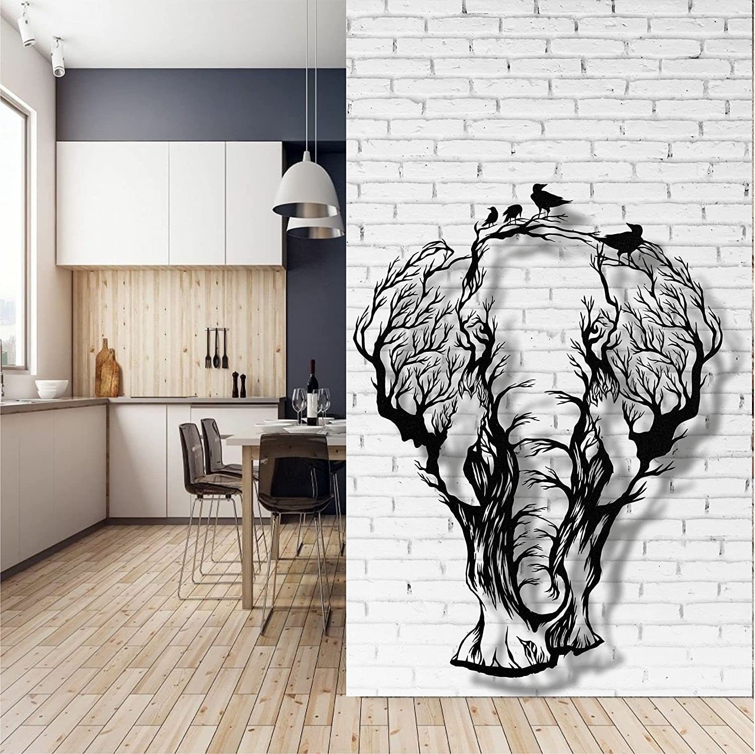 Metal Wall Art Metal Elephant Decor Home Office Living Room | Etsy