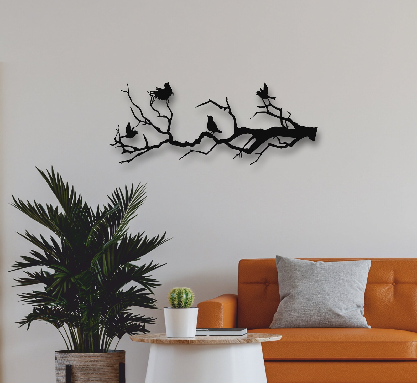 Metal Wall Decor Birds on Branch Metal Birds Wall Art Birds Etsy