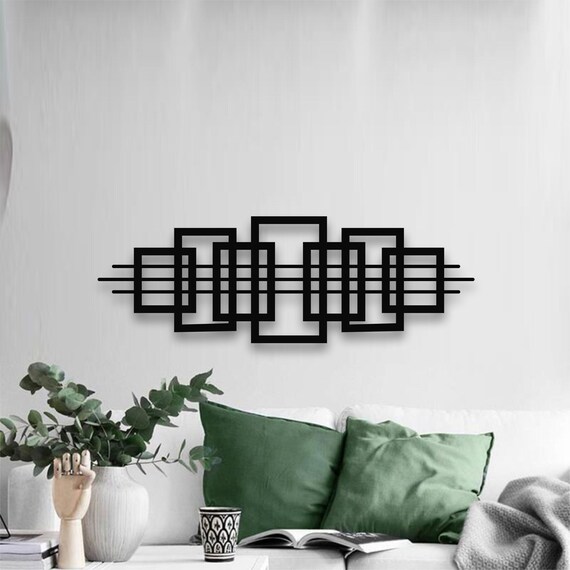 Metal Wall Art Squares Art Geometric Decor Metal Wall - Etsy