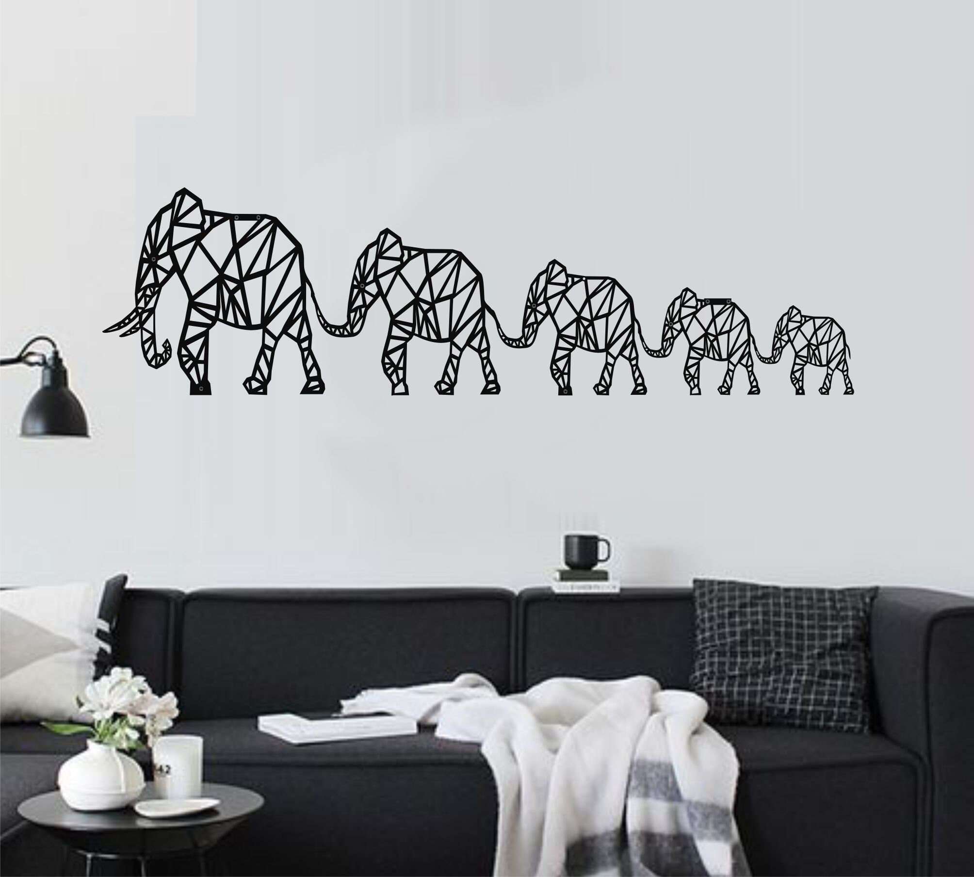 Metal Wall Decor Geometric Elephant Family Metal Elephant | Etsy Metal Wall Decor Geometric Elephant Family Metal Elephant | Etsy