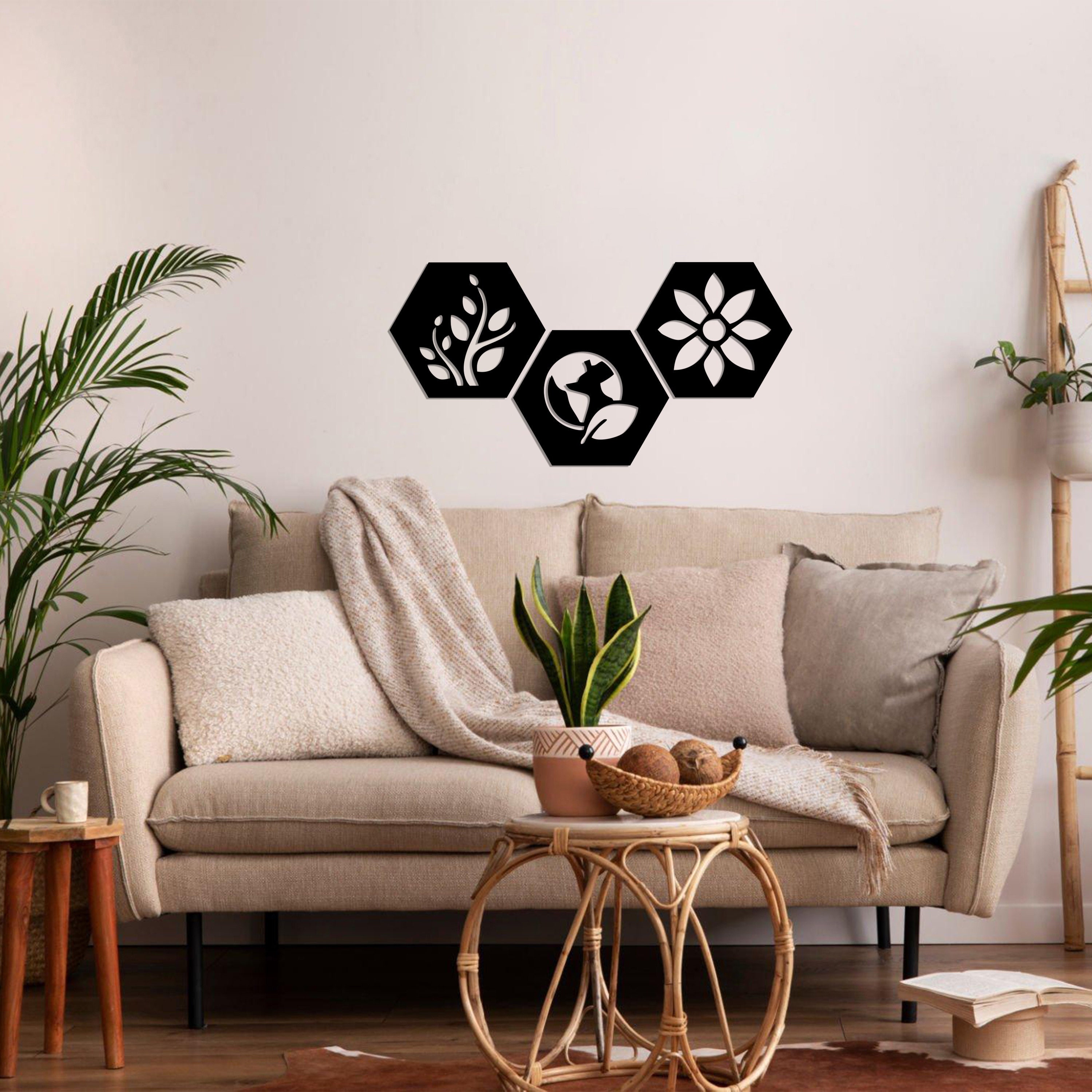 Hexagon Metal Wall Art - Etsy Finland