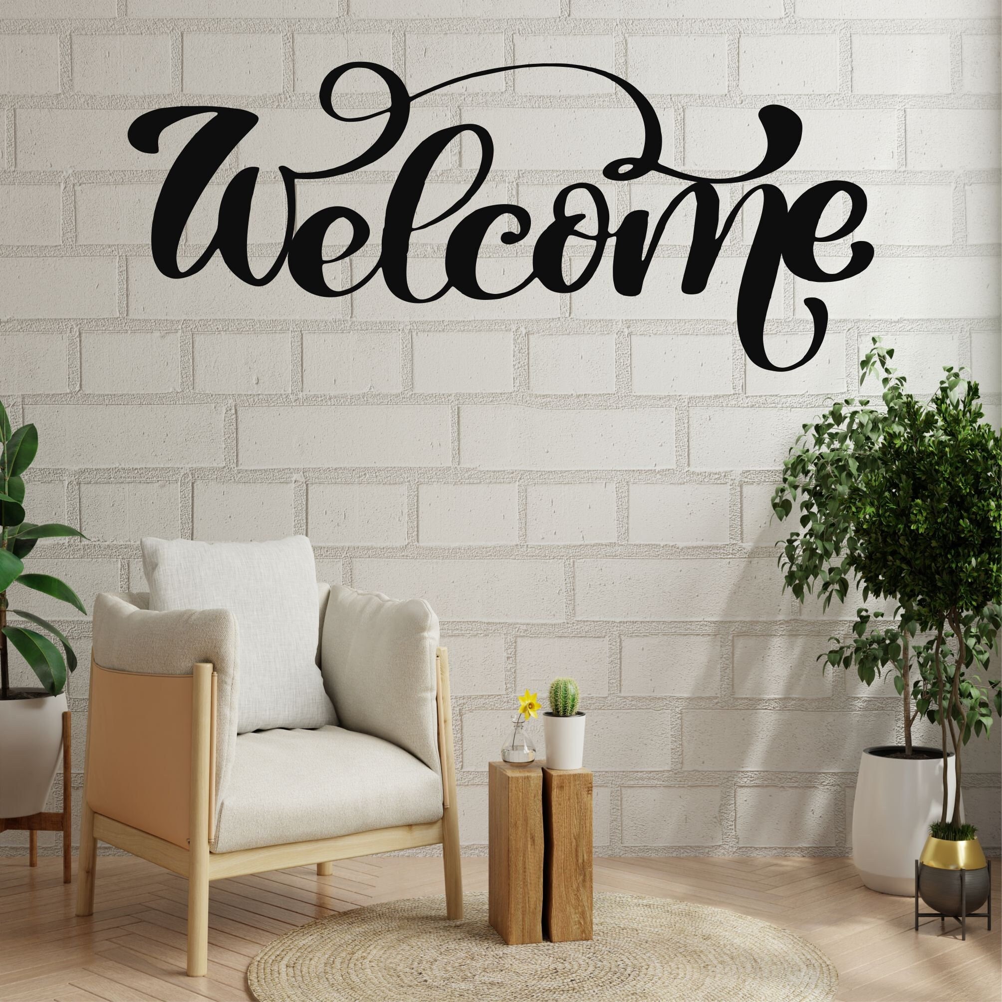 Metal Wall Decor Welcome Sign Living Room Décor Wall - Etsy Australia