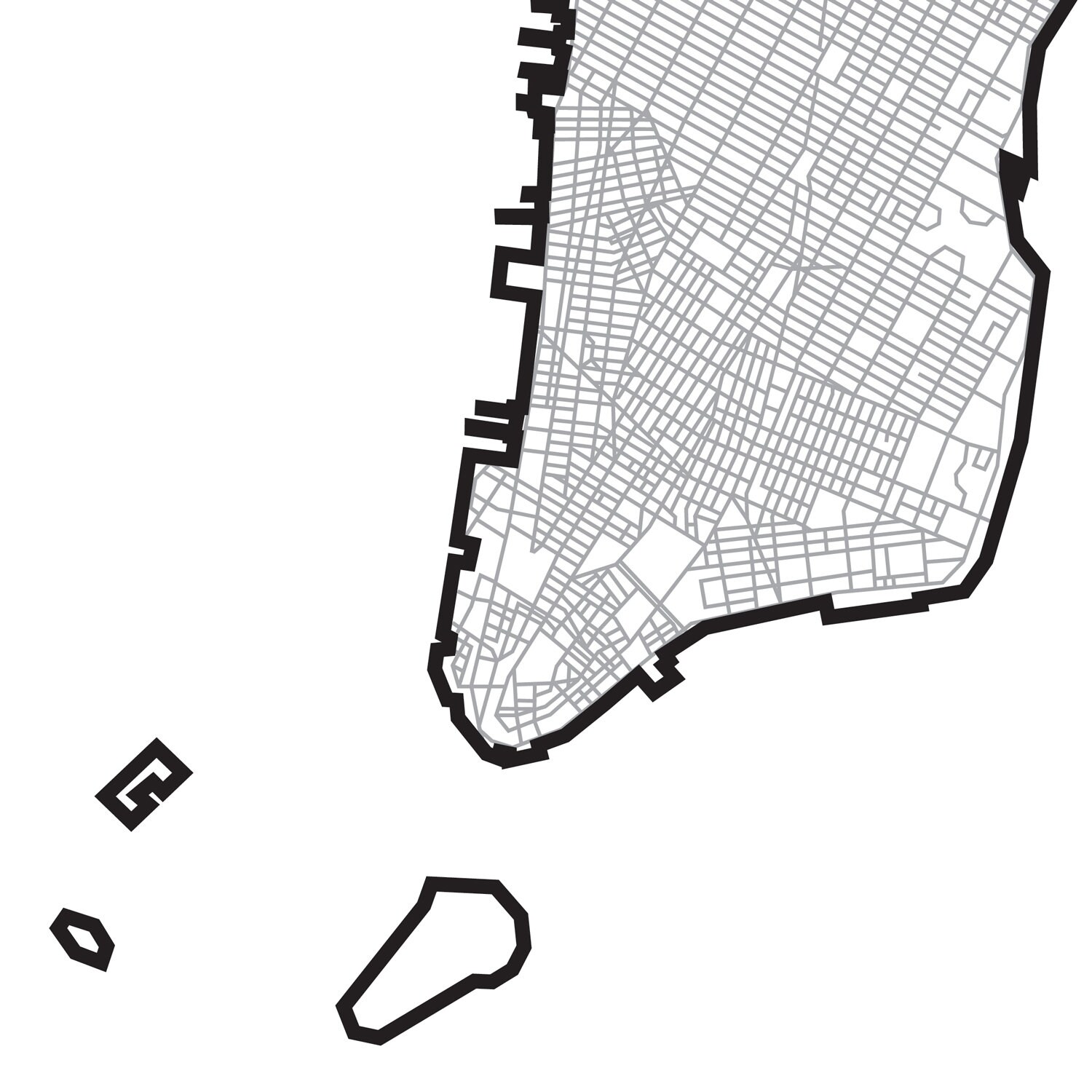 Manhattan Street Map High Resolution Digital Download | Etsy