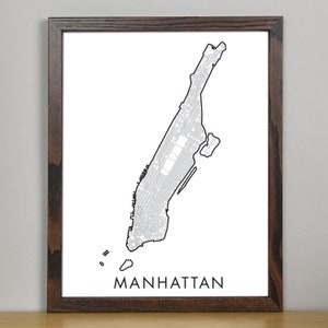 Manhattan Street Map Descarga digital de alta resolución, impresión en casa de hasta 22 "x 28" / Mapa minimalista de Manhattan NYC diseñado profesionalmente
