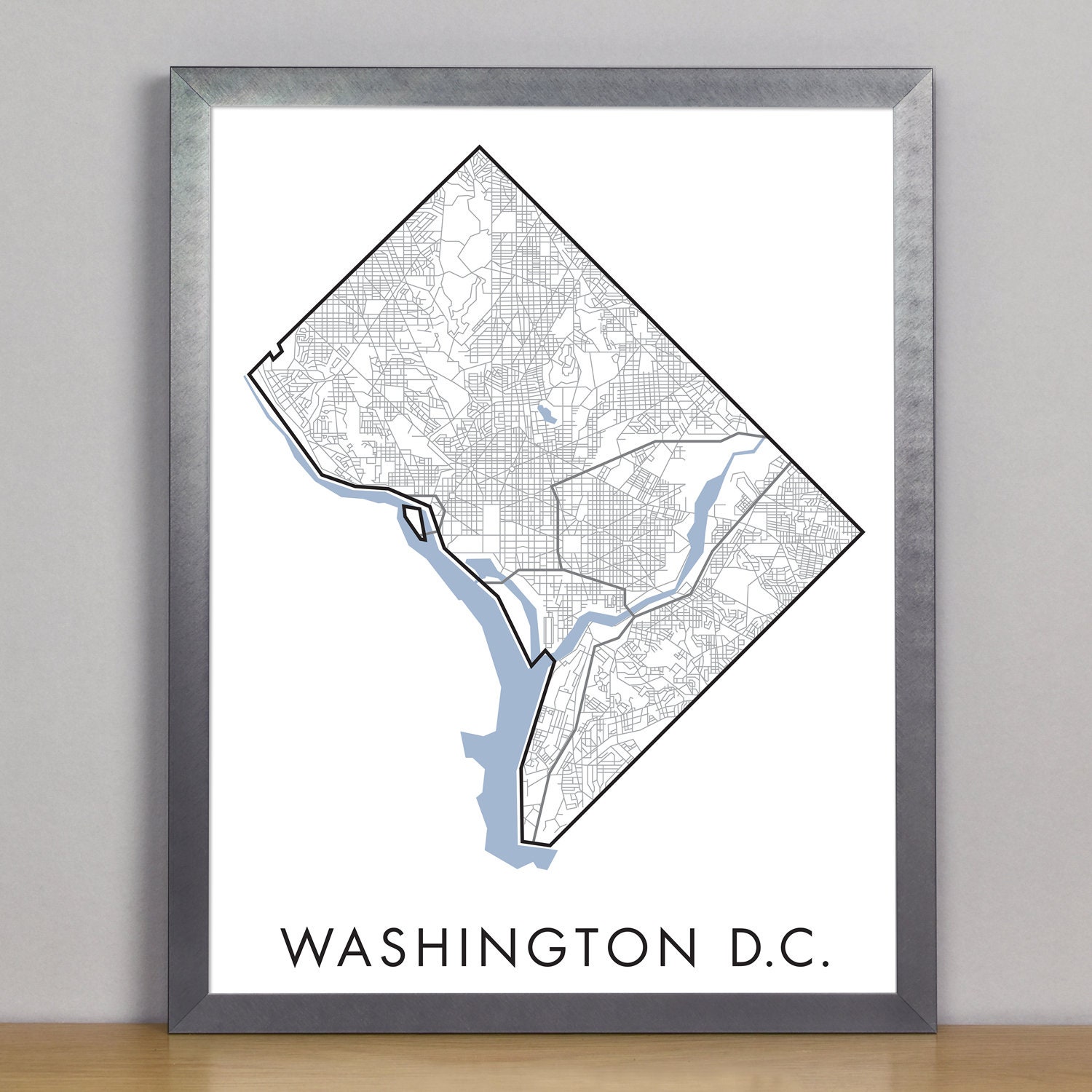 Printable Digital Download Printable Wall Art Street Map Art Washington DC Washington Map Art