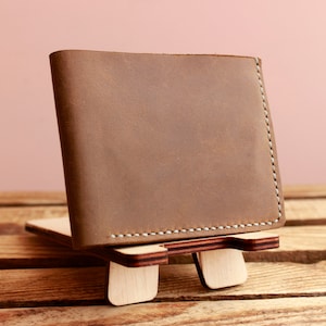 Cartera Bifold clásica, cartera de cuero para hombre, cartera de cuero, cartera personalizada, cartera monograma, cartera de regalo impresionante