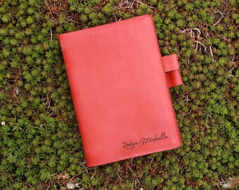 Leather notebook cover / Leather book cover / Leather bible cover / A5 notebook cover/ Notebook coverб Personalized a5 journal co
