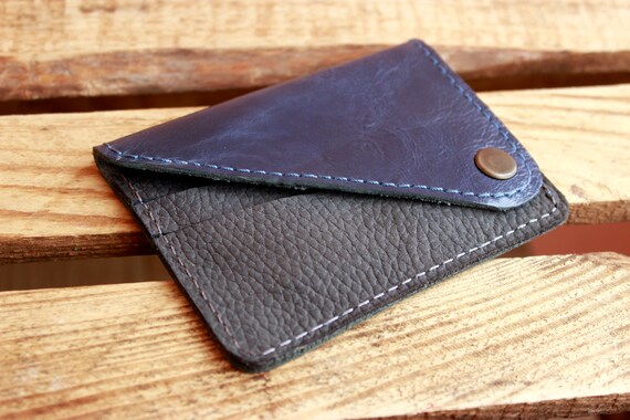 Fependu Slim Wallet For Women - RFID Blocking, Genuine Leather, Minimalist Card Holder (Blue)