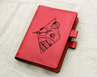 Leather Journal Cover For Moleskine Classic Large, 5" x 8.25" Notebook, Personalized Notebook Cover, Hardcover, Softcover, Volant, Cahier