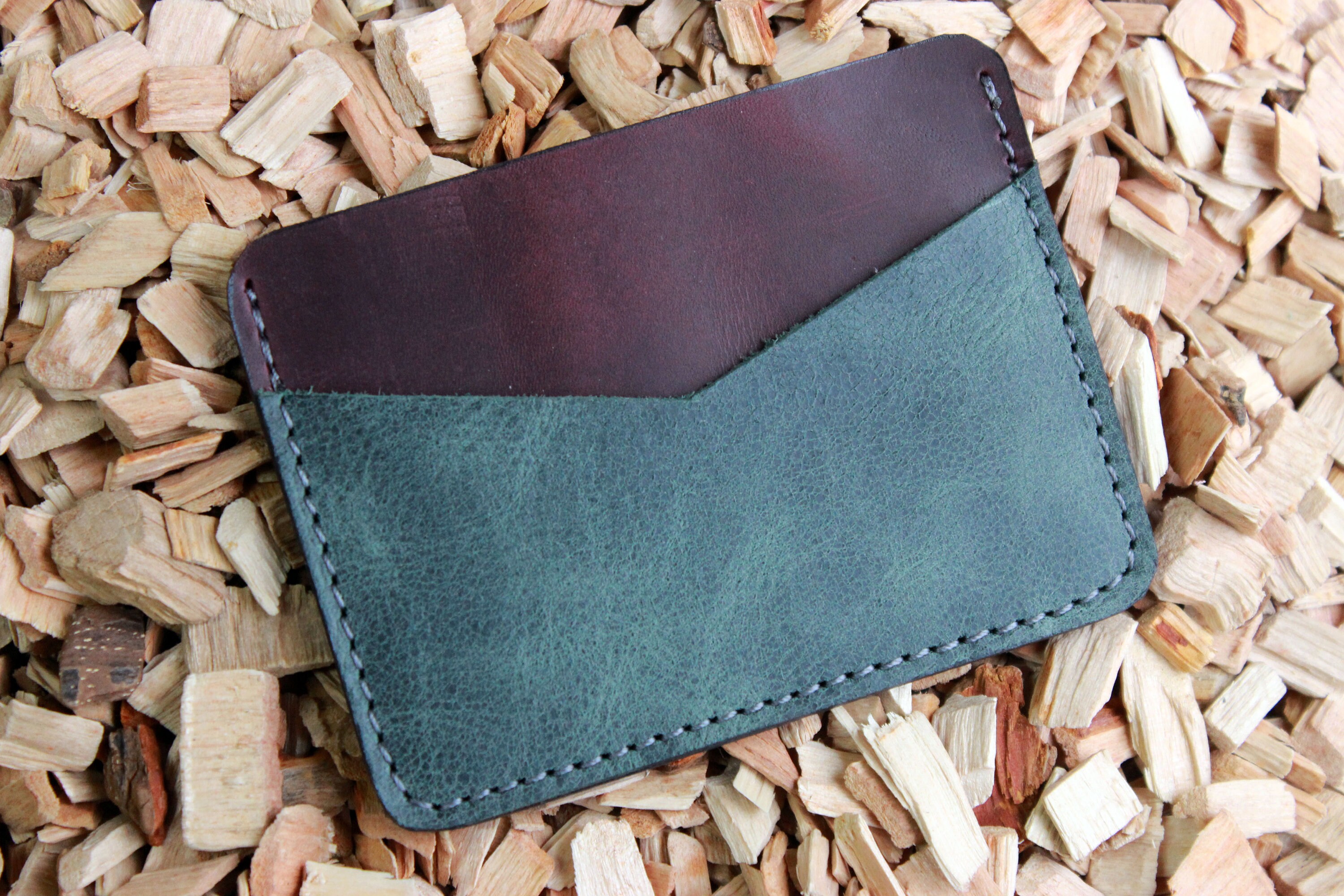 Monogrammed Slim Leather Wallet Personalized Engraved - Etsy
