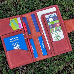 Travel wallet, Leather travel wallet, Personalised travel organizer, Travel document holder, Travel wallet men passport holder, Travel gifts