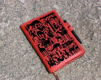 Couverture A5, Couverture A5 d’art personnalisé, Couverture d’ordinateur portable A5 en cuir, Couverture d’ordinateur portable A5 gravée, Couverture Midori A5, Couverture Rhodia A5, Couverture Moleskine A5