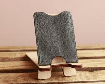 Slim Leather Card Holder,Minimal card holder, Leather Card Wallet, Minimalist Wallet, Card Case, Personalized card holder
