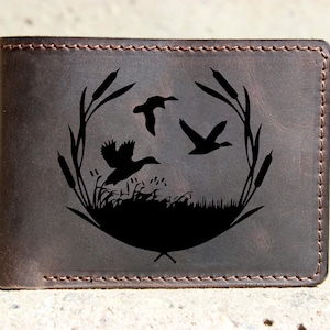 Cartera cazadora de patos / Hunter bifold / Regalo de caza / Regalo de pesca / Cartera de viaje / Cartera plegable / Regalo personalizado