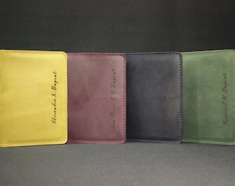 Passfodral, Personligt Läderpassfodral, Monogrampassfodral, Anpassat Passfodral, Smekmånadspresenter för Resor