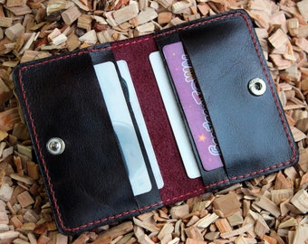 Estuche para tarjetas de cuero, tarjetero de cuero, estuche para tarjetas de visita, estuche para tarjetas de visita, estuche para tarjetas de crédito, estuche para tarjetas de crédito, billetera para tarjetas de crédito