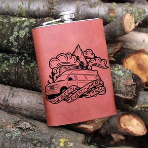 Groomsmen Flask Set, Wood Flask, Engraved Flask, Monogrammed Flask, Leather Hip Flask, , Flask For Groomsmen, Wedding, Engraved Dad Gift