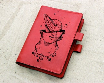 Personalized leather notebook cover / Leather book cover / Leather bible cover / A6 notebook cover / A5 notebook cover / MOLESKINE