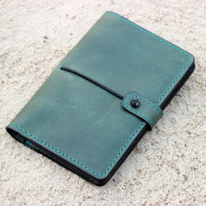 Field notes cover,pocket size with pen holder 3.5&quot; x 5.5&quot;. Personalized. Handmade. Groomsmen Gift, Gifts for Men, Gifts for Dad, A6 cover