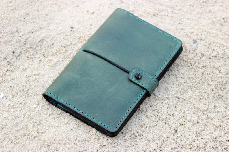 Leather Journal Cover for Moleskine Cahier Notebook Pocket Etsy
