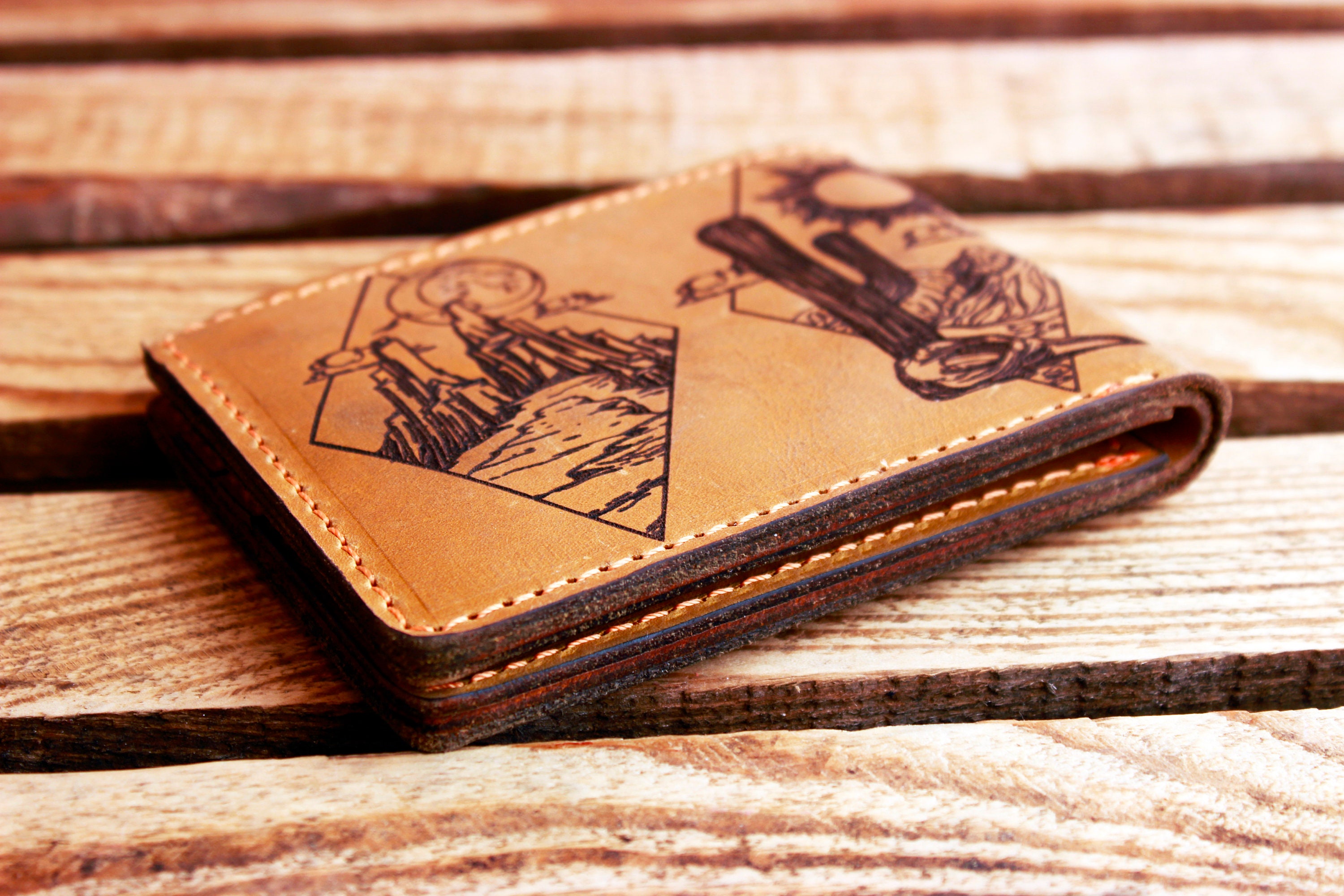 The Great Wave off Kanagawa Design Wallet for Men & Women