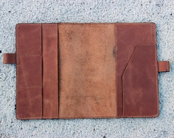 Hobonichi Leather notebook cover / Leather book cover / Leather bible cover / A5 notebook cover / notebook cover / Personalized Gift