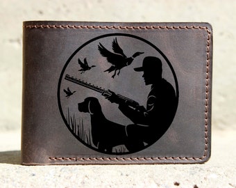 Duck hunter wallet / Hunter bifold / Hunting gift / Fishing gift / Travel wallet / Bifold wallet / Personalized gift