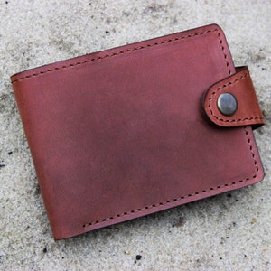 Cartera Slim para hombre. Cartera de cuero personalizada. Cartera de cuero bifold para hombre. Regalo del Día del Padre. Cartera de novios. Regalo para novio