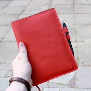 Leather Notebook Cover, Vintage leather journal cover A5, Simple notebook cover a5, Various color options, Moleskine cover, Hobonichi Techo