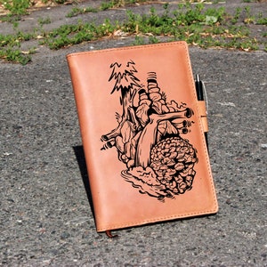 Copertina personalizzata per notebook in pelle, copertina per diario ricaricabile, copertina per notebook A6, copertina per libro viaggiatori A5, copertina in pelle per diario