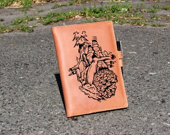 Personalized Leather Notebook Cover, Refillable Journal Cover, A6 Notebook Cover, A5 Travelers Book Cover, Leather Covers for Journals Diary