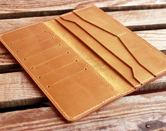 Leather Long Wallet / Long Wallet Men / Long Wallet Women / Long Leather Wallet / Long Wallet /Vegetable Tanned Leather / Unisex Long Wallet