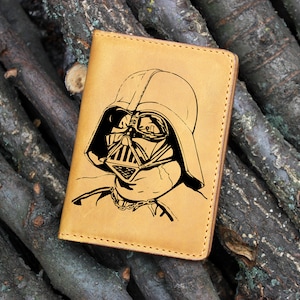 Paspoort, Lederen Cover, star warrior Passport Cover, anakin lord logo paspoort, Master anakin Paspoort, sky walker, skywalker paspoort