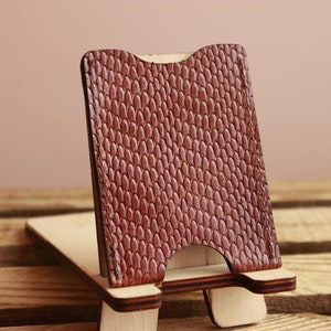 Funda de tarjeta de cuero, regalo de novios, titular de tarjeta de cuero, billetera minimalista, regalo de novios impresionante