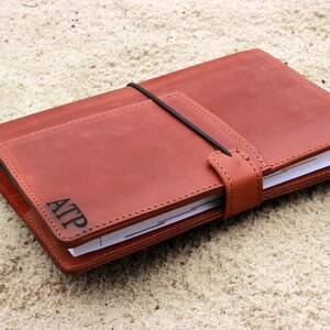 Couverture de carnet de planificateur en cuir a5, carnet personnalisé de voyageurs rechargeables a5 et couverture de journal, cadeau de bureau 2020,cadeau pour elle, cadeau 2020