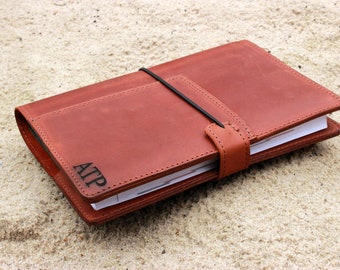 Leather a5 planner notebook cover, Personalized refillable travelers notebook a5 and journal Cover, Office gift 2020,Gift for her, Gift 2020