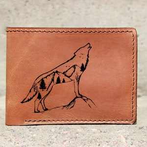 Leuke Wolf Design Portemonnee voor Mannen &Vrouwen | Wild Animals Portemonnee | Wolf Animal Lovers gepersonaliseerde portemonnee | Wildlife Gift Idee