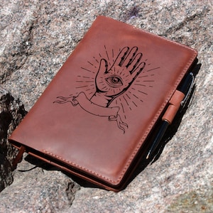 Diário de couro grande A5 personalizado, recarregável 6x8 A5 Diário de couro, capa para caderno A5, caderno grande