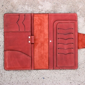 Leather travel wallet Personalized wallet Travel wallet organizer Family travel wallet Passport wallet Document Wallet Personalized Gift