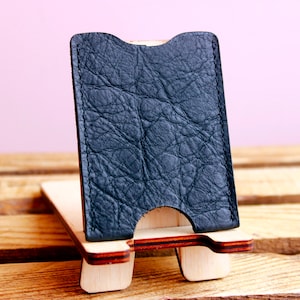 bereit für den Versand, schlanke Kartentasche, Leder-Kartenhülle - personalisierte Leder Brieftasche schlanke Karte Halter minimalistische Brieftasche - Veg Tan Leder