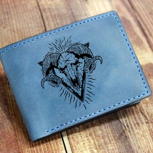 Sigil van Baphomet lederen aangepaste portemonnee