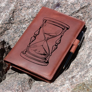 Christmas gift 2023, Traveler notebook cover, sand watch leather A5 cover, Gift 2021, Leather Notebook Cover A5, Leather Journal, Gift